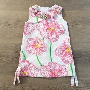 Lilly Pulitzer Pink Floral Rosette Shift Dress